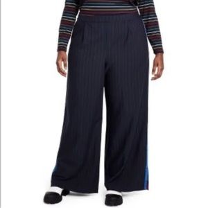 La Ligne x Target Pants Trousers 2X Plus Side Stripe Wide Leg Navy Red Blue NWOT